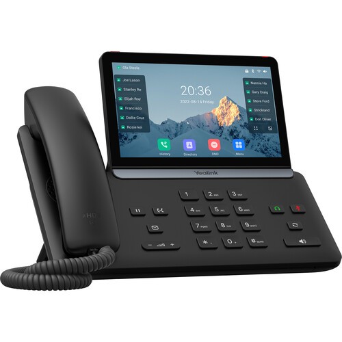 Yealink SIP-T87W business phone with a large 7 inch color touch screen and full keypad